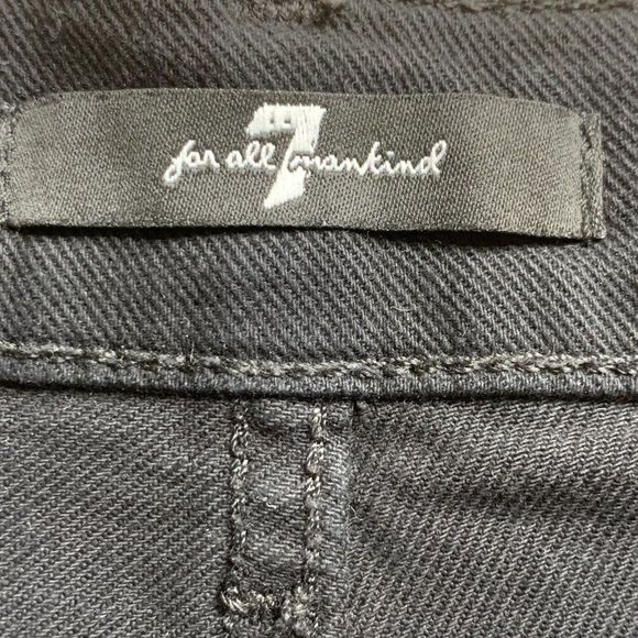 7 For All Mankind Womens Black Denim Cutoff High-Rise Jeans Shorts Size 32 3223 - Picture 9 of 12